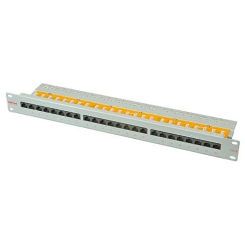 Cat. 6 / Class E 19" Patch Panel, 24 Ports, UTP light grey - Foto 1